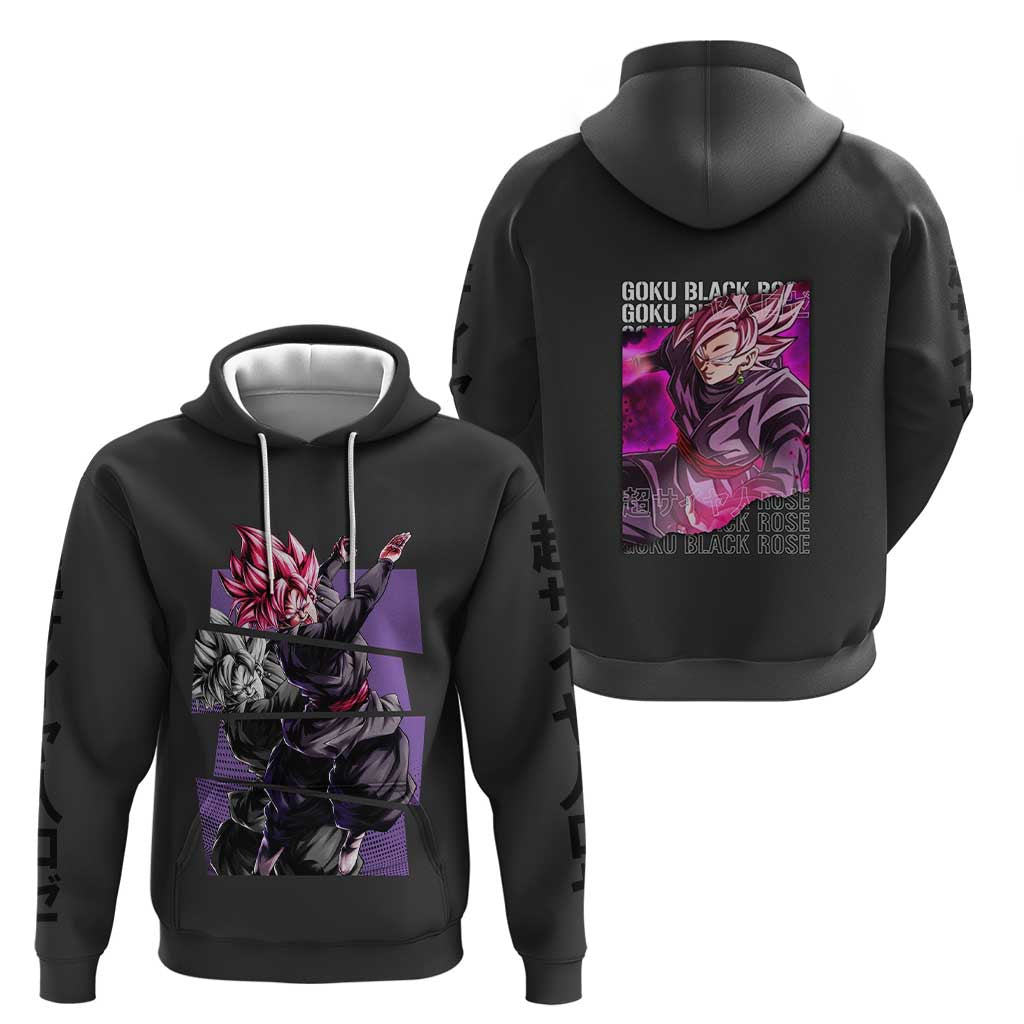 Goku Black Rose - Dragon Ball Zip Hoodie Anime Style