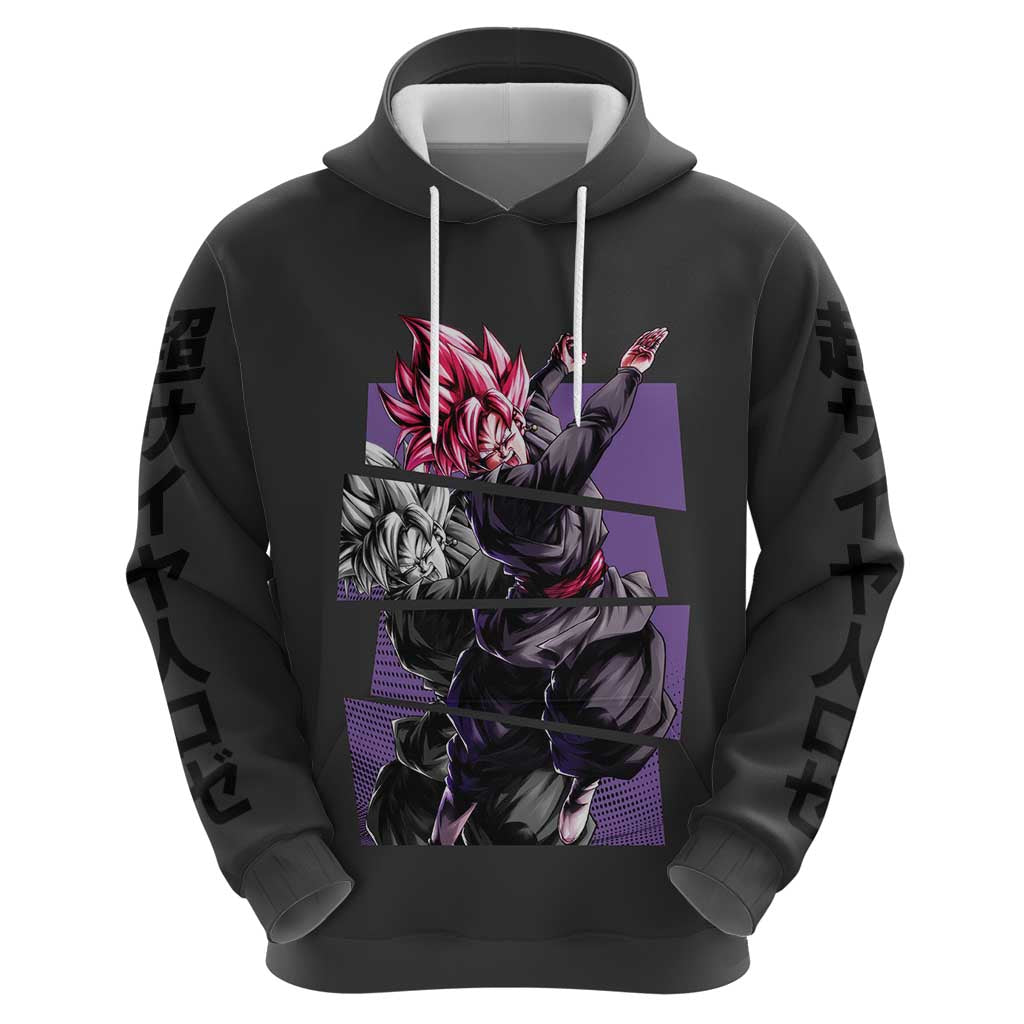 Goku Black Rose - Dragon Ball Zip Hoodie Anime Style