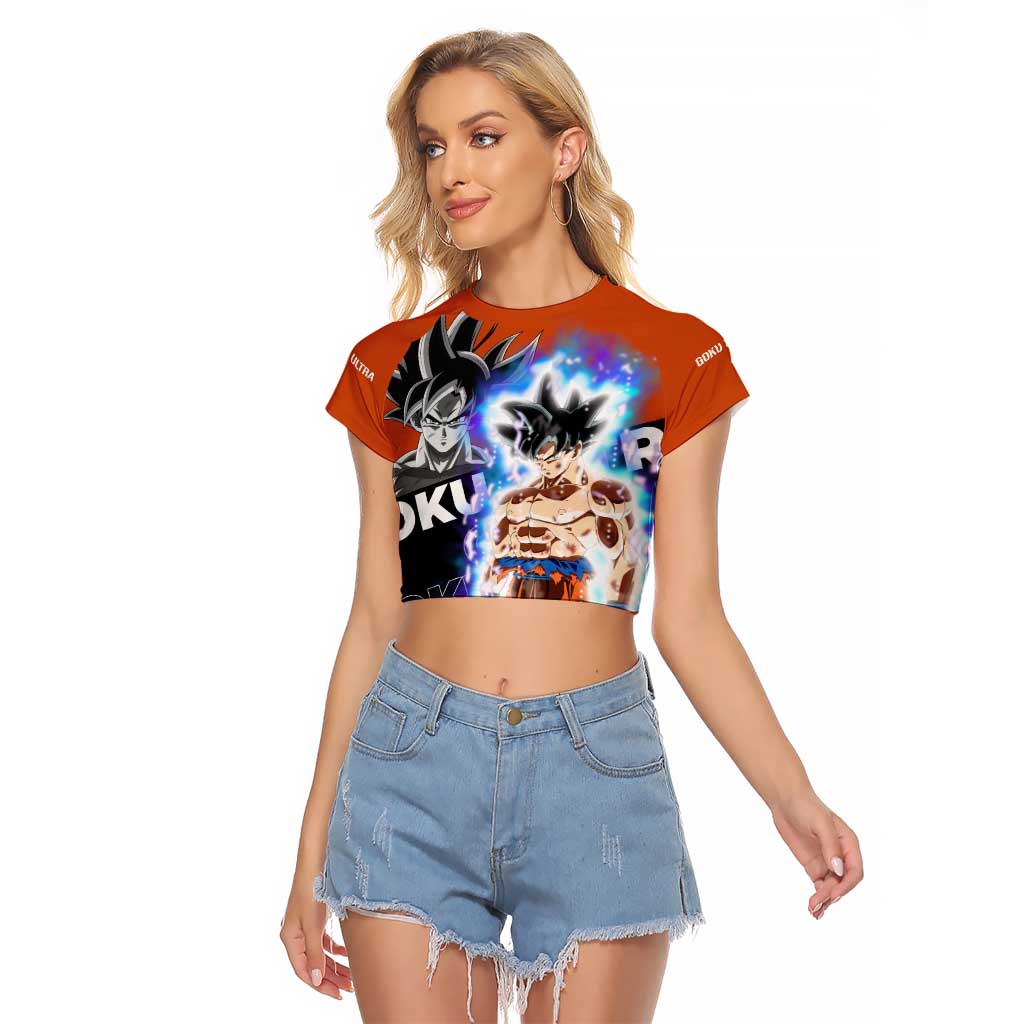 Goku Ultra - Dragon Ball Raglan Cropped T Shirt Anime Style