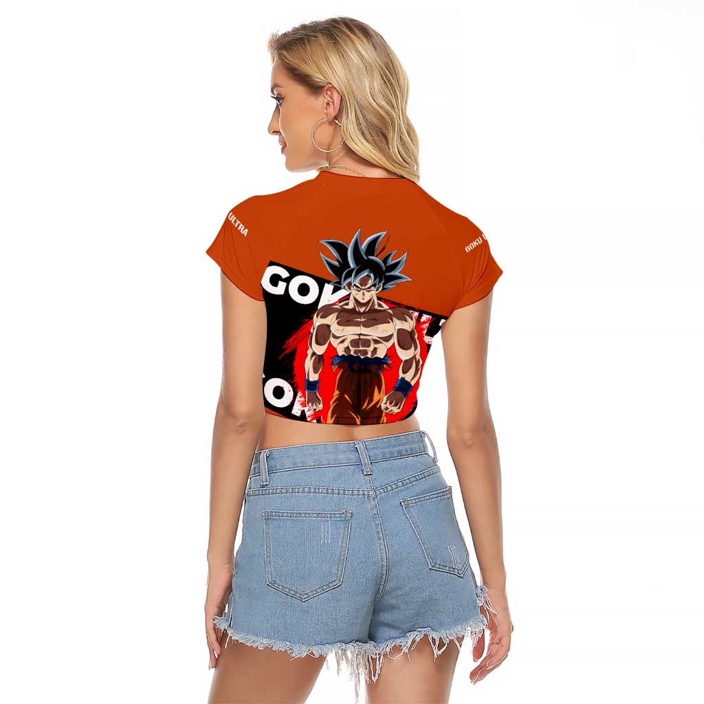Goku Ultra - Dragon Ball Raglan Cropped T Shirt Anime Style