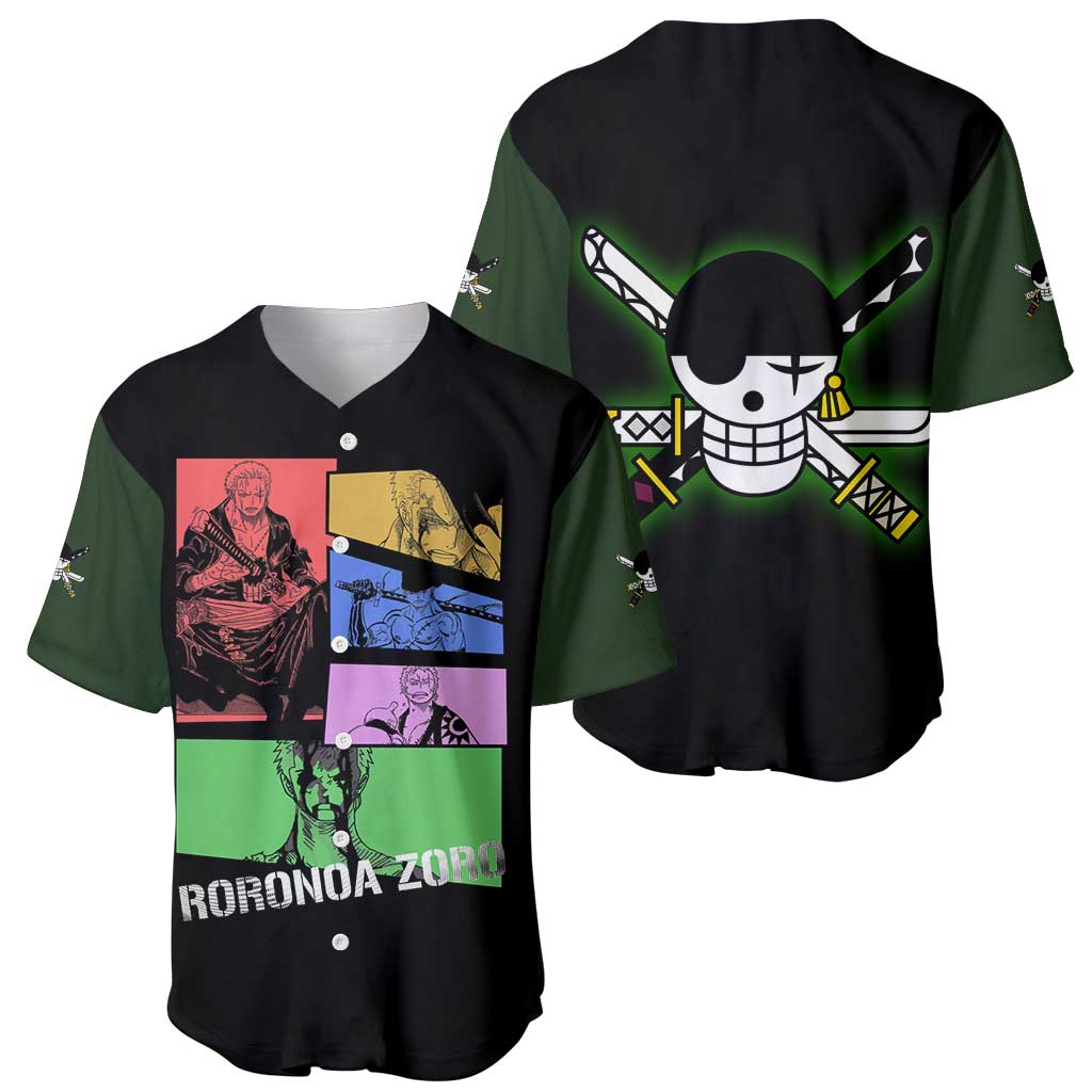 Roronoa Zoro - One Piece Baseball Jersey Anime Style