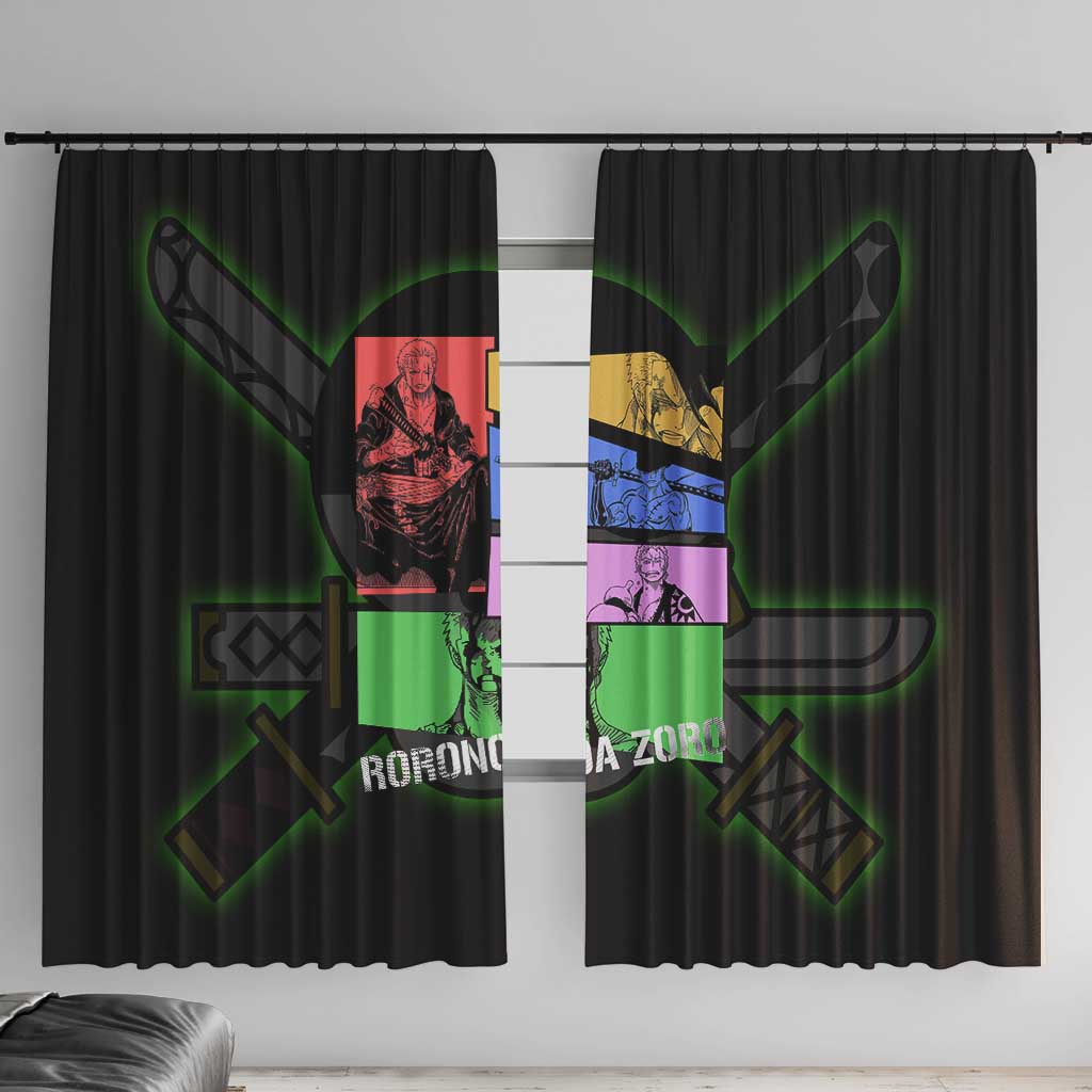 Roronoa Zoro - One Piece Window Curtain Anime Style
