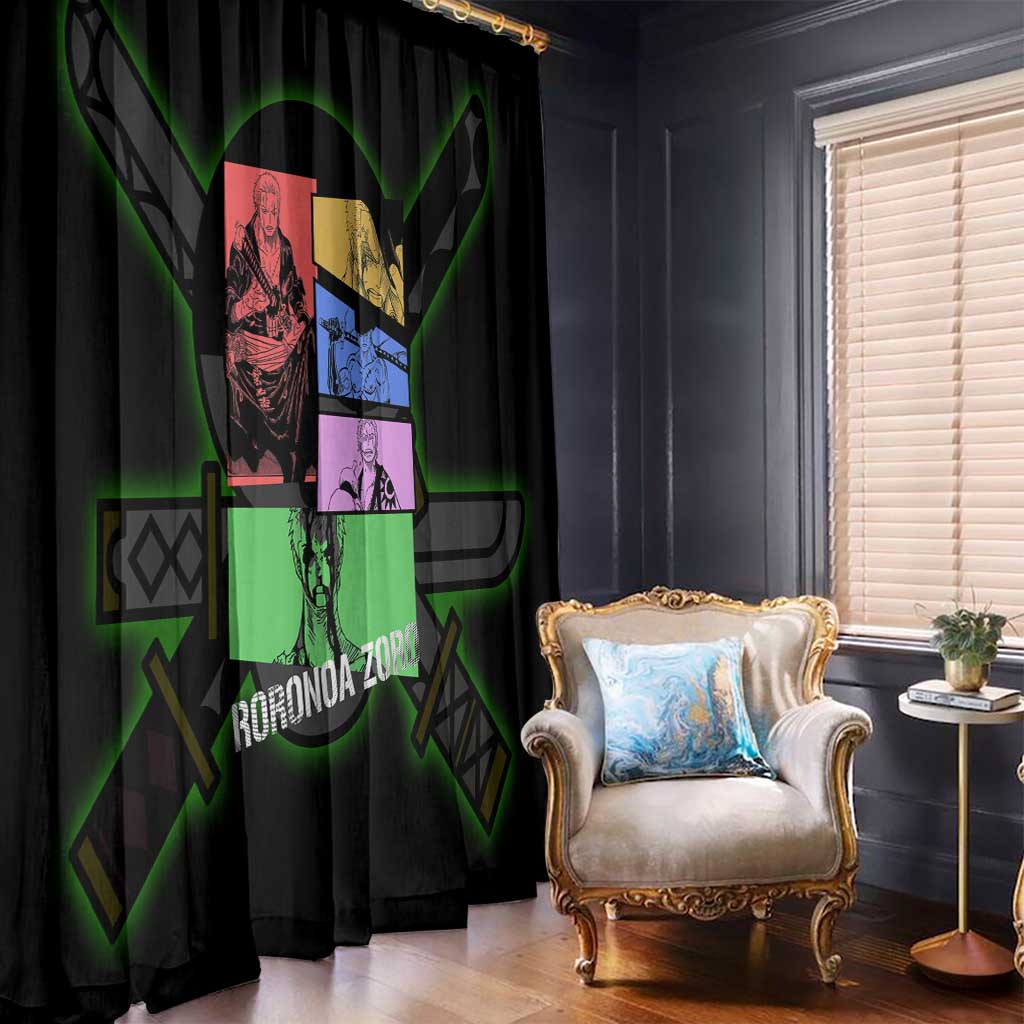 Roronoa Zoro - One Piece Window Curtain Anime Style