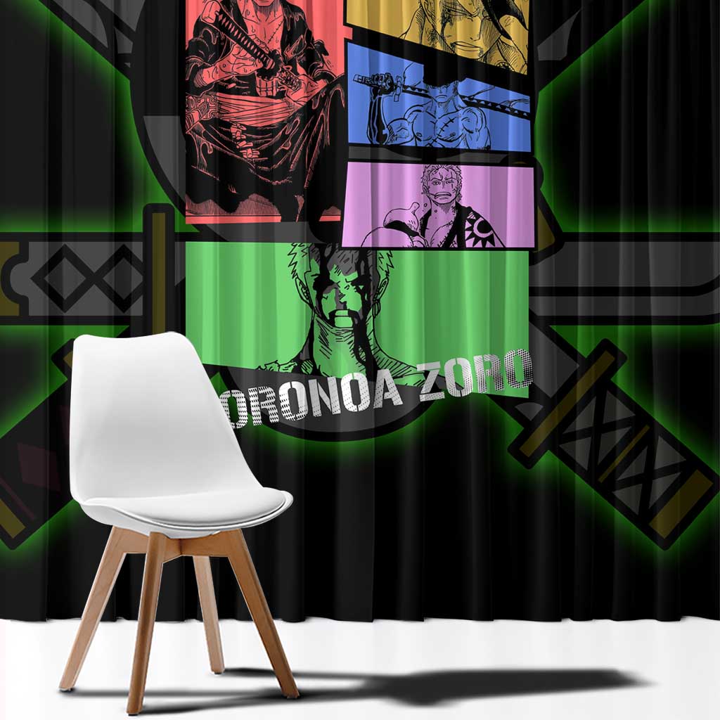Roronoa Zoro - One Piece Window Curtain Anime Style