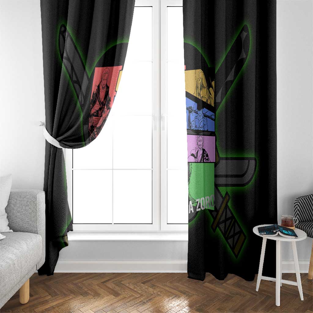 Roronoa Zoro - One Piece Window Curtain Anime Style