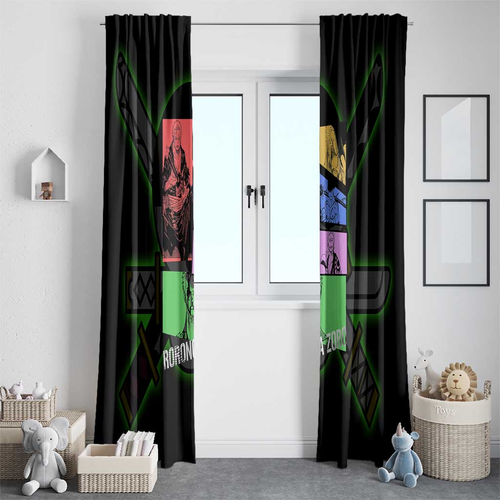Roronoa Zoro - One Piece Window Curtain Anime Style