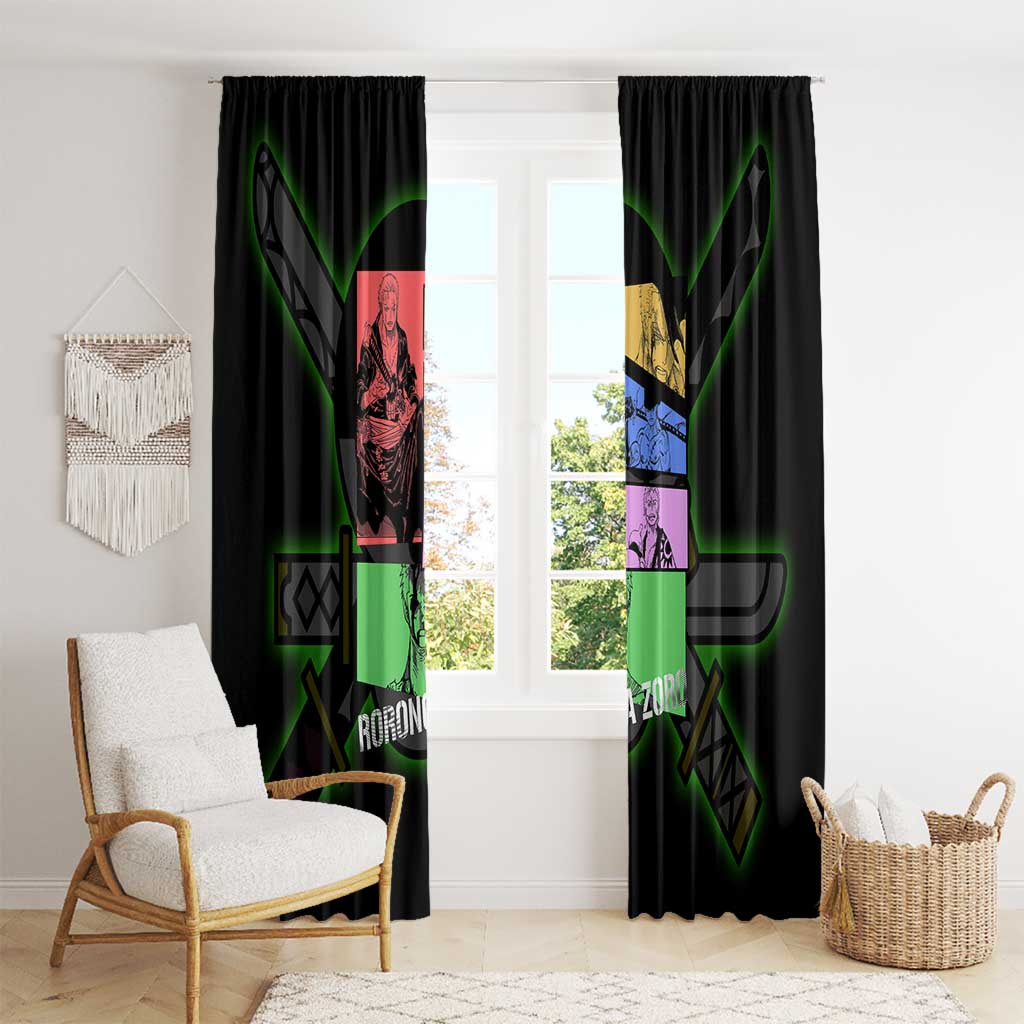 Roronoa Zoro - One Piece Window Curtain Anime Style