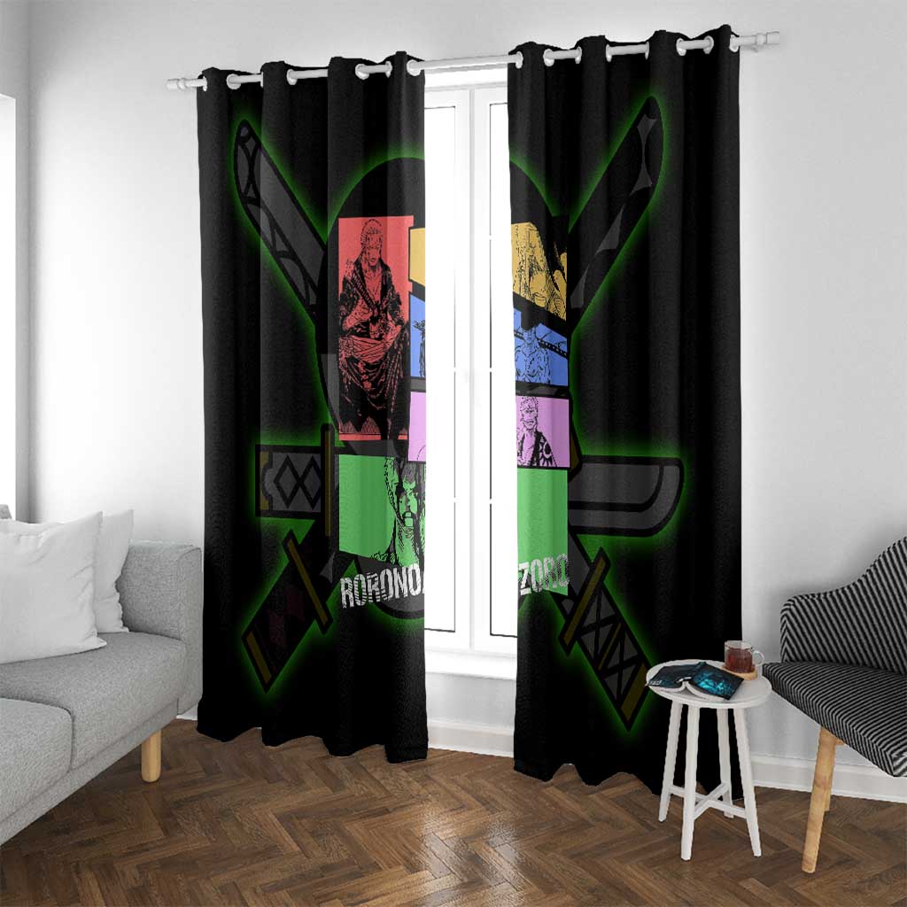 Roronoa Zoro - One Piece Window Curtain Anime Style