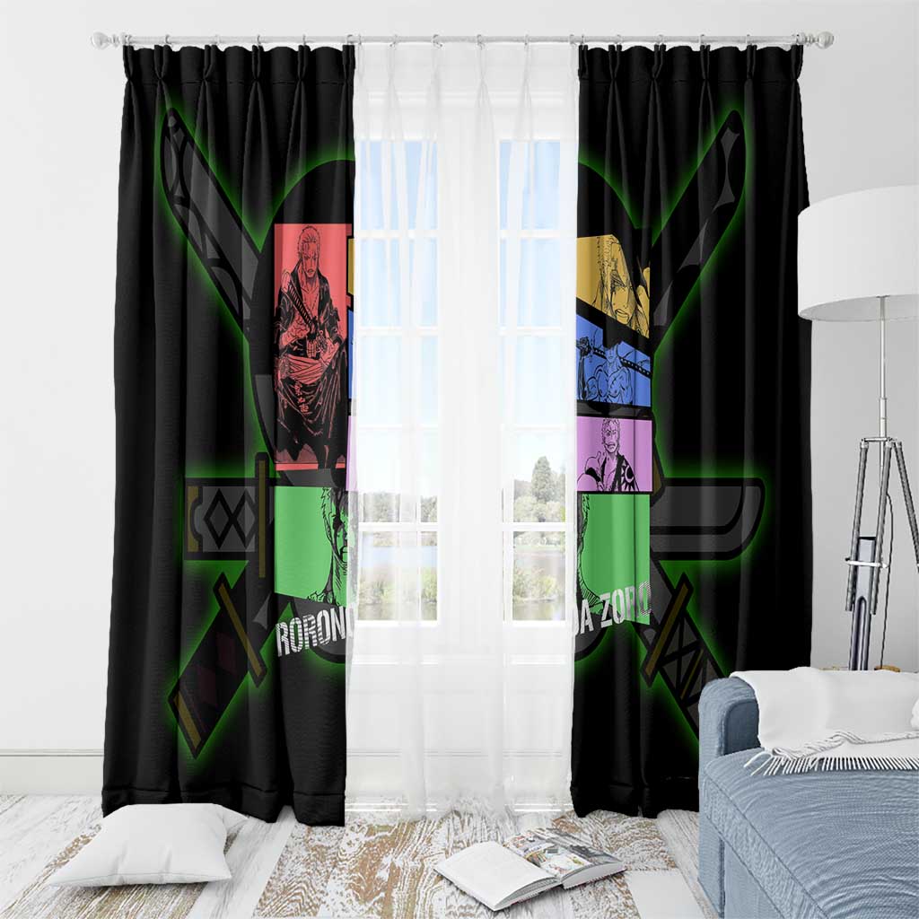 Roronoa Zoro - One Piece Window Curtain Anime Style