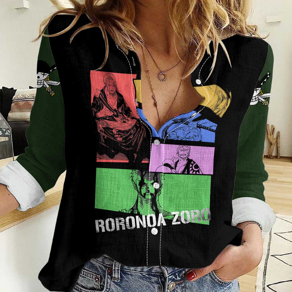 Roronoa Zoro - One Piece Women Casual Shirt Anime Style