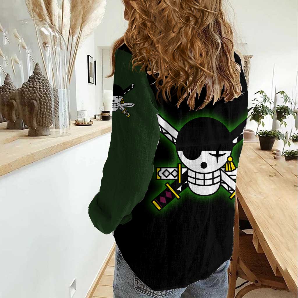 Roronoa Zoro - One Piece Women Casual Shirt Anime Style