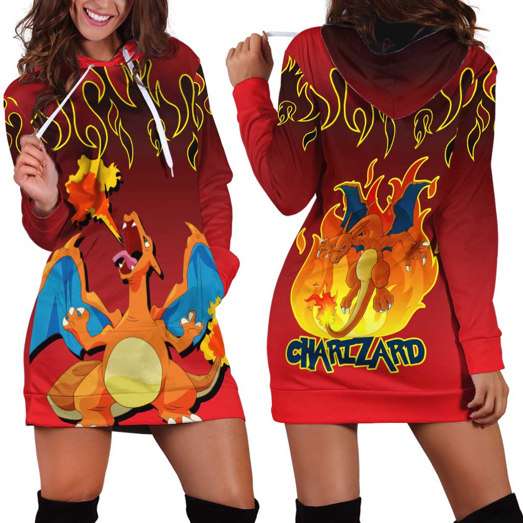 Charizard Dragon - Poke Hoodie Dress Anime Style