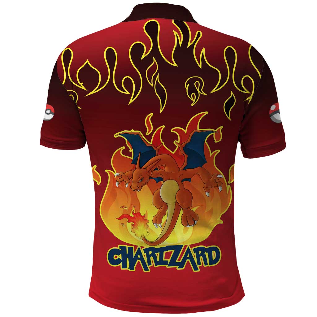 Charizard Dragon - Poke Polo Shirt Anime Style