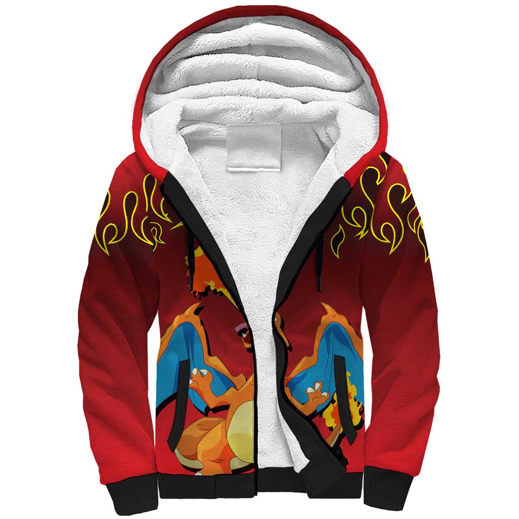 Charizard Dragon - Poke Sherpa Hoodie Anime Style