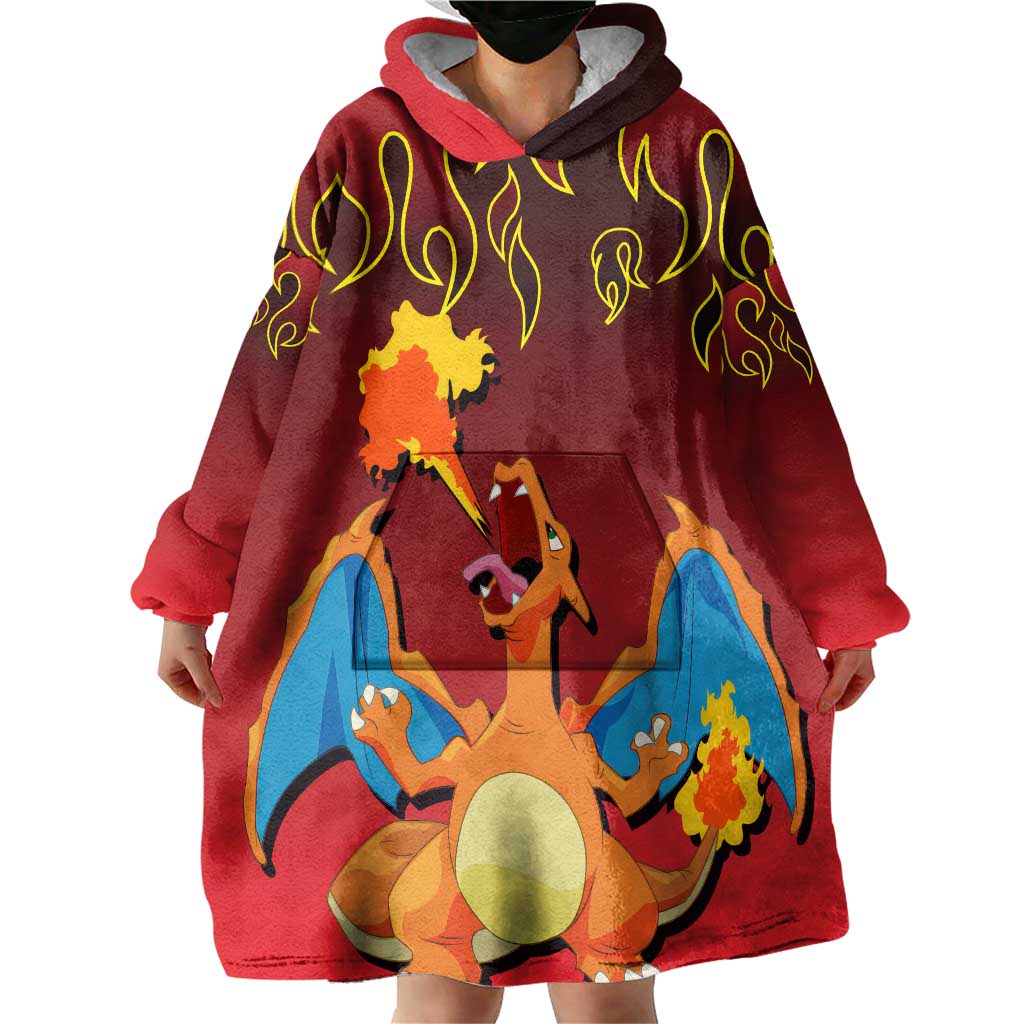 Charizard Dragon - Poke Wearable Blanket Hoodie Anime Style