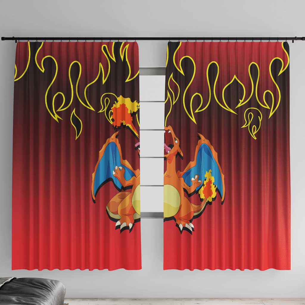 Charizard Dragon - Poke Window Curtain Anime Style