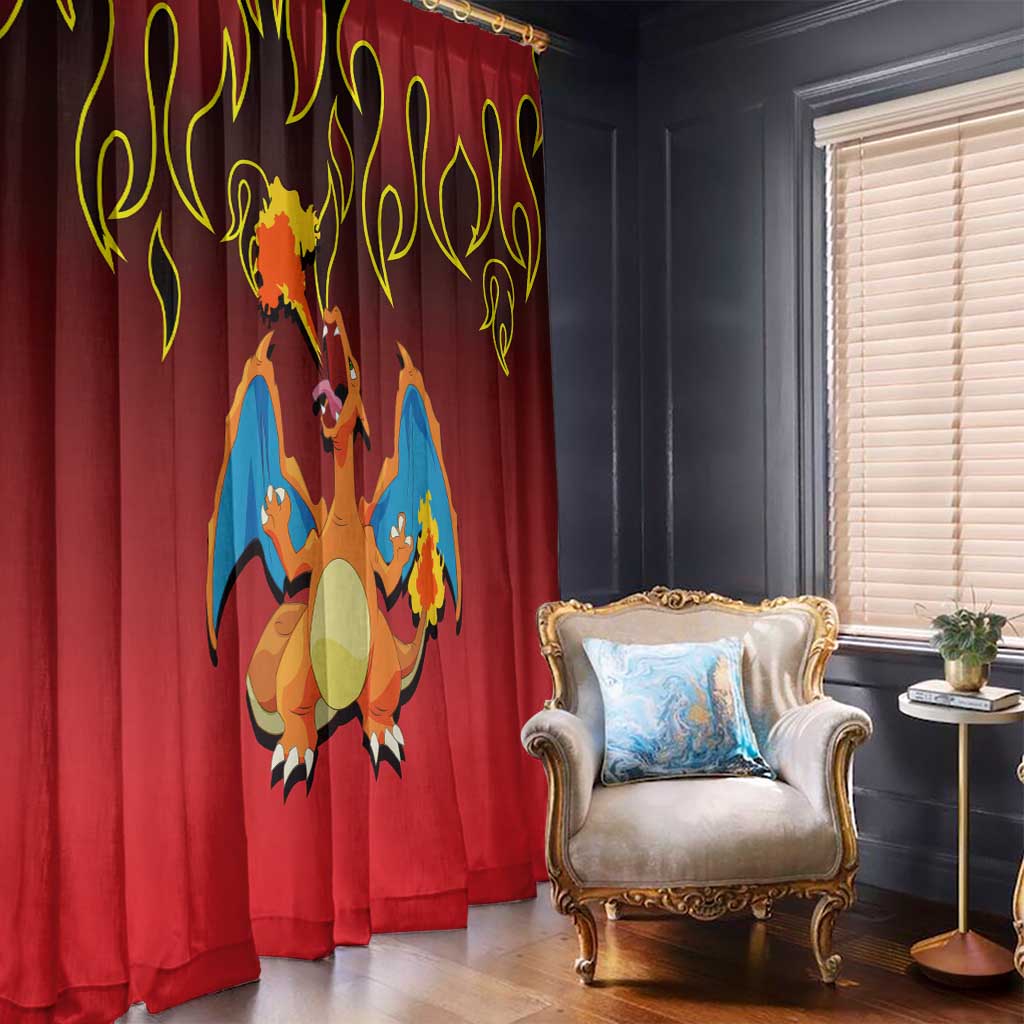 Charizard Dragon - Poke Window Curtain Anime Style
