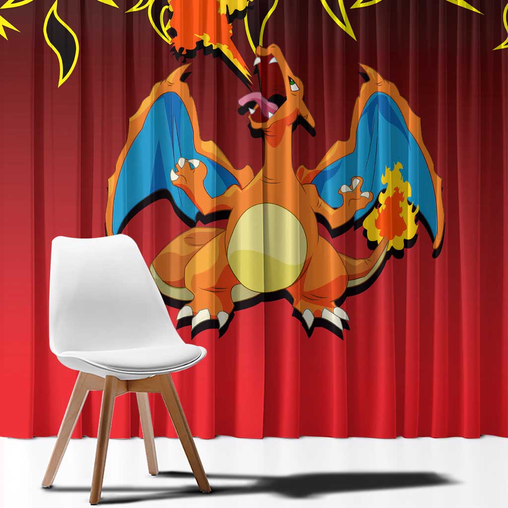 Charizard Dragon - Poke Window Curtain Anime Style