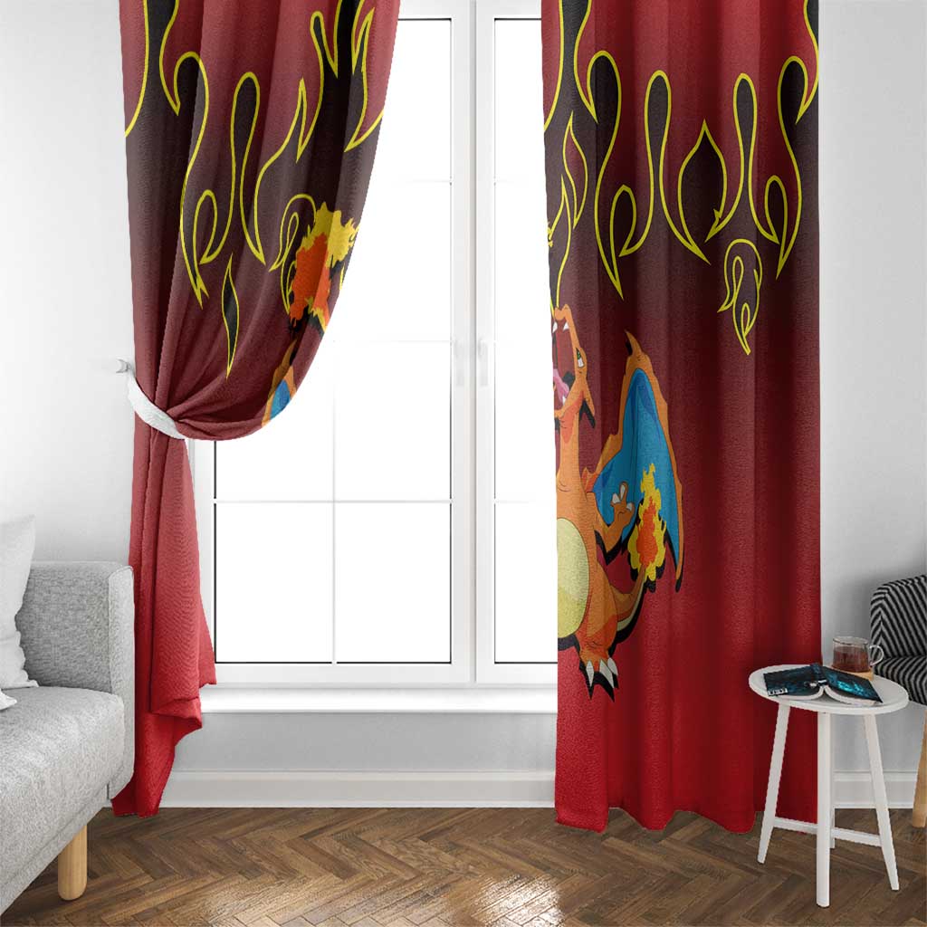 Charizard Dragon - Poke Window Curtain Anime Style