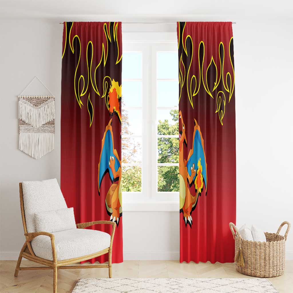 Charizard Dragon - Poke Window Curtain Anime Style