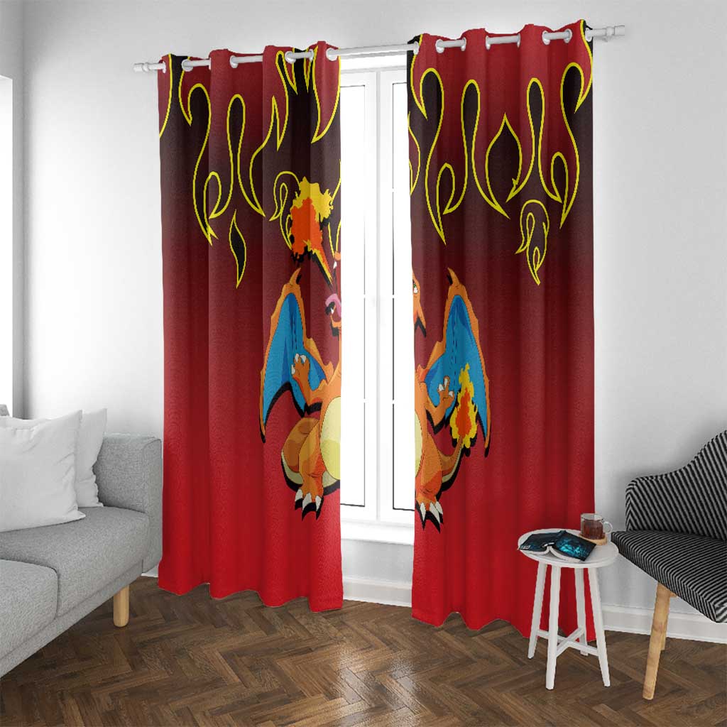 Charizard Dragon - Poke Window Curtain Anime Style