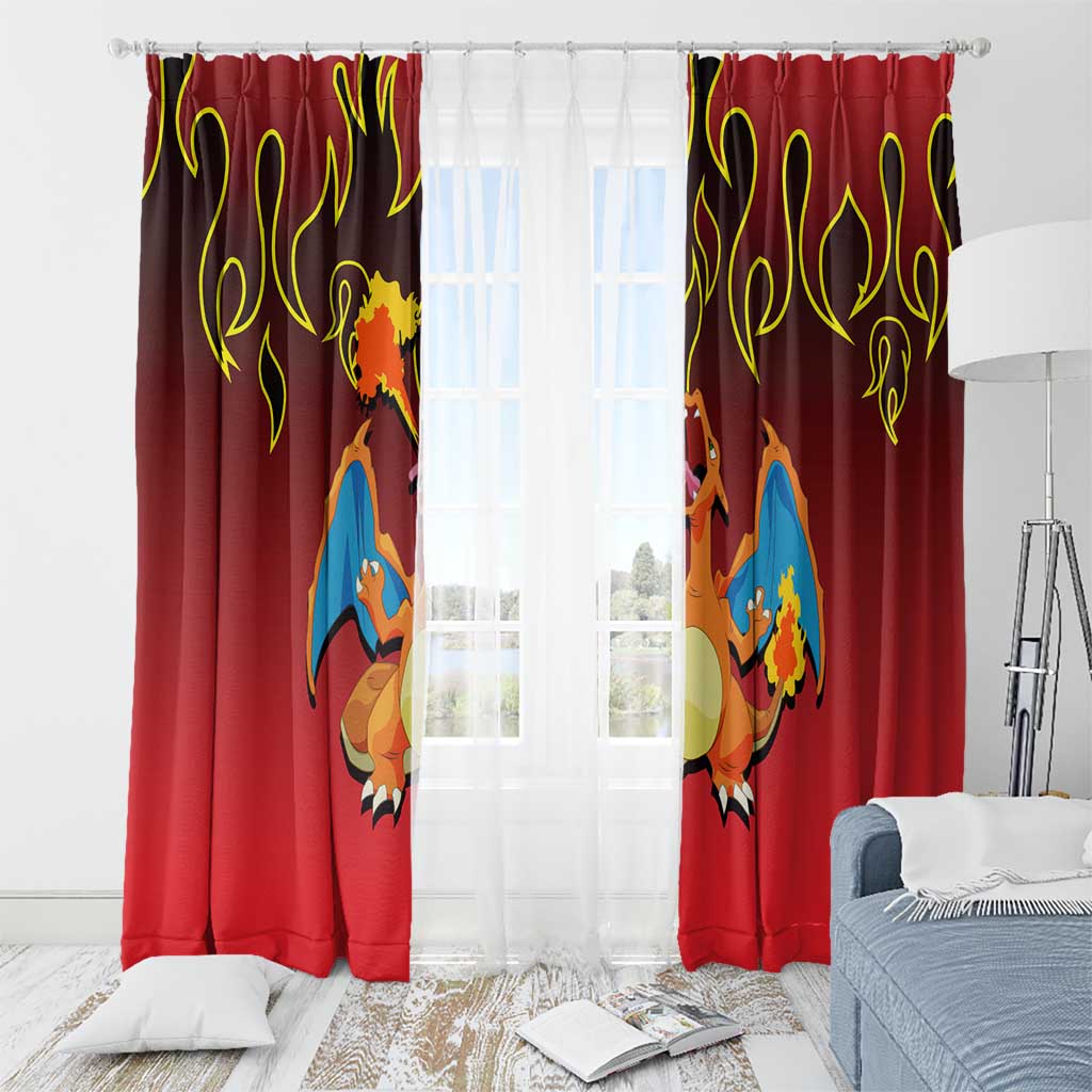 Charizard Dragon - Poke Window Curtain Anime Style