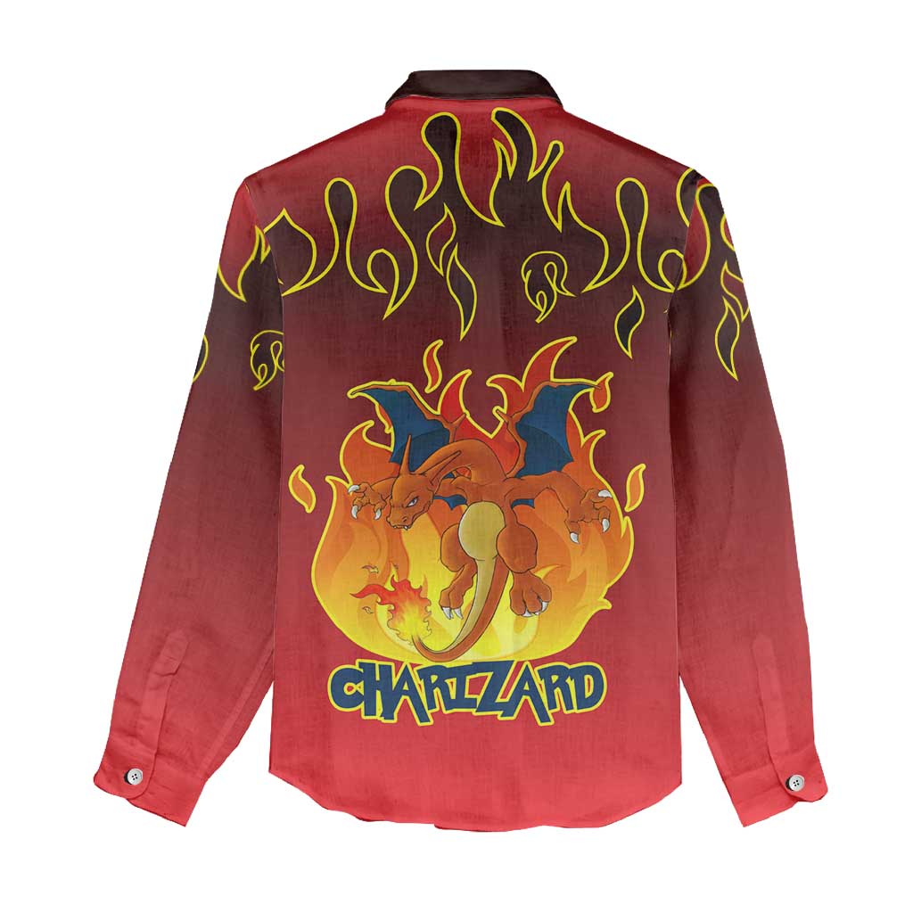 Charizard Dragon - Poke Women Casual Shirt Anime Style