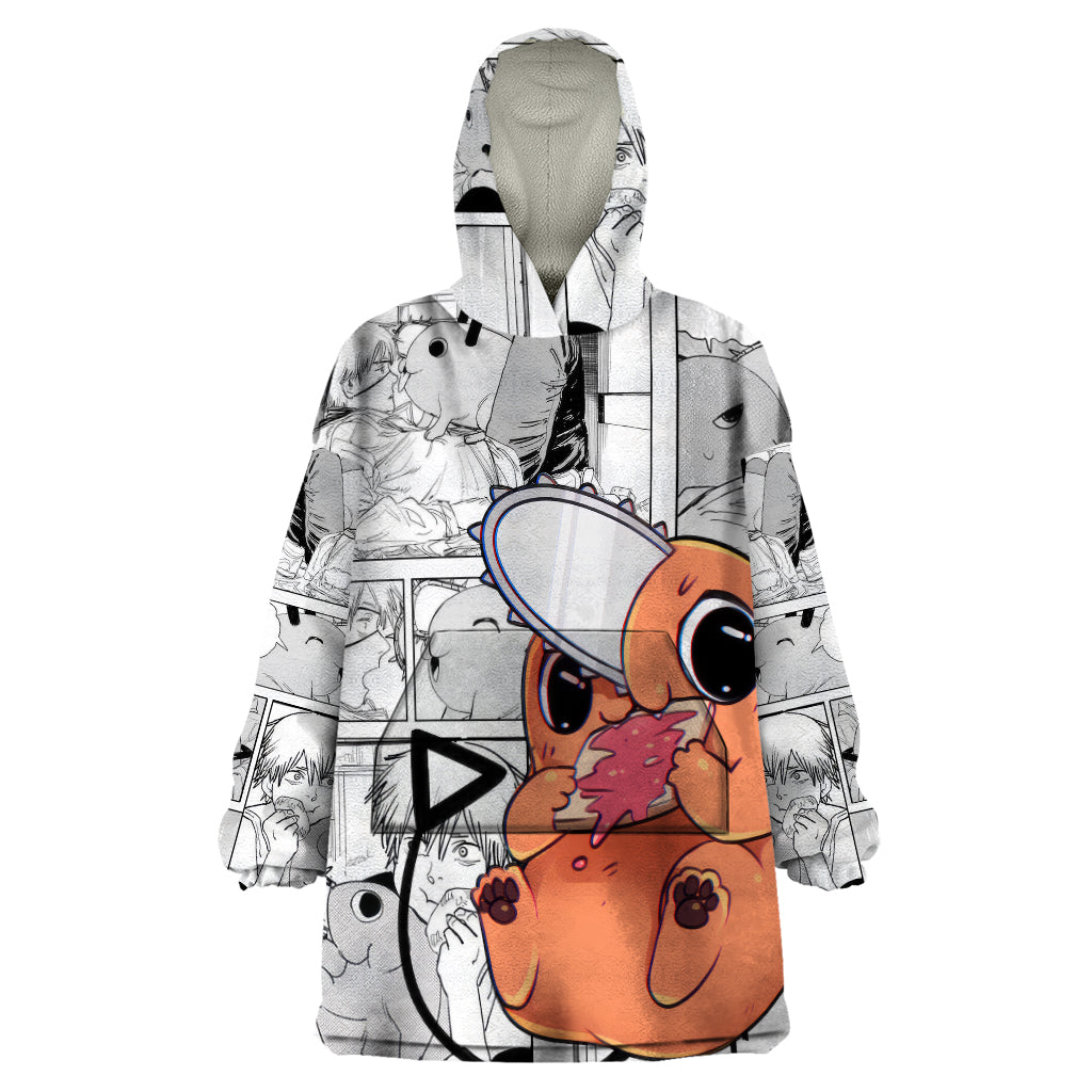 Pochita Wearable Blanket Hoodie Mixed Manga