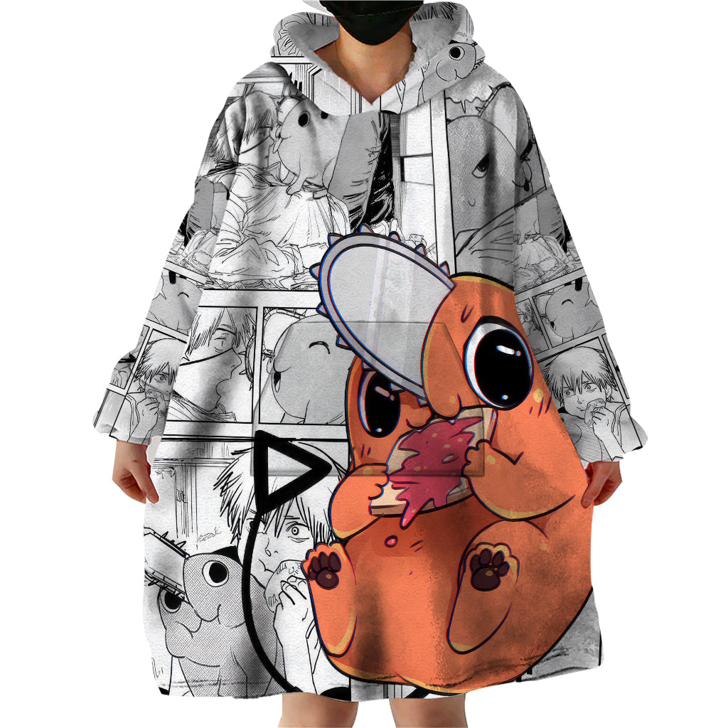 Pochita Wearable Blanket Hoodie Mixed Manga