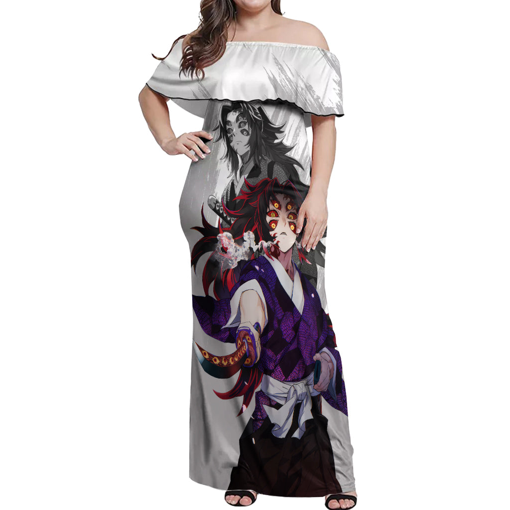 Kokushibo Off Shoulder Maxi Dress Demon Slayer