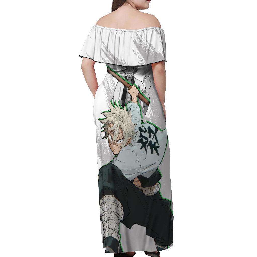 Sanemi Shinazugawa Off Shoulder Maxi Dress Demon Slayer