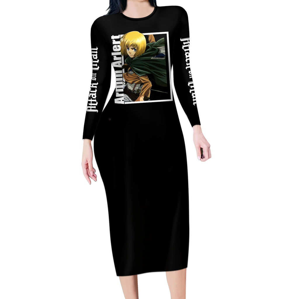 Armin Arlert Long Sleeve Bodycon Dress Attack On Titan