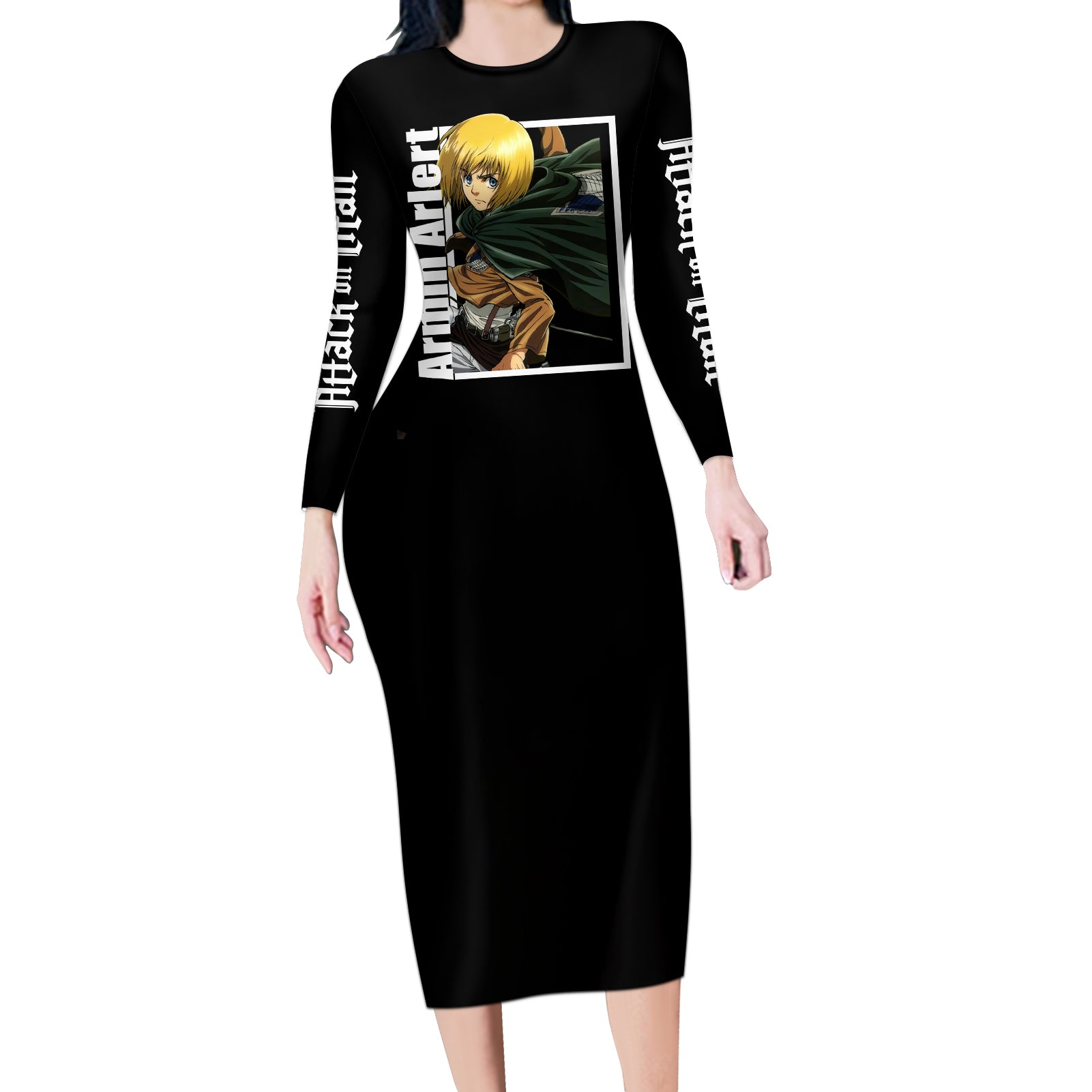 Armin Arlert Long Sleeve Bodycon Dress Attack On Titan