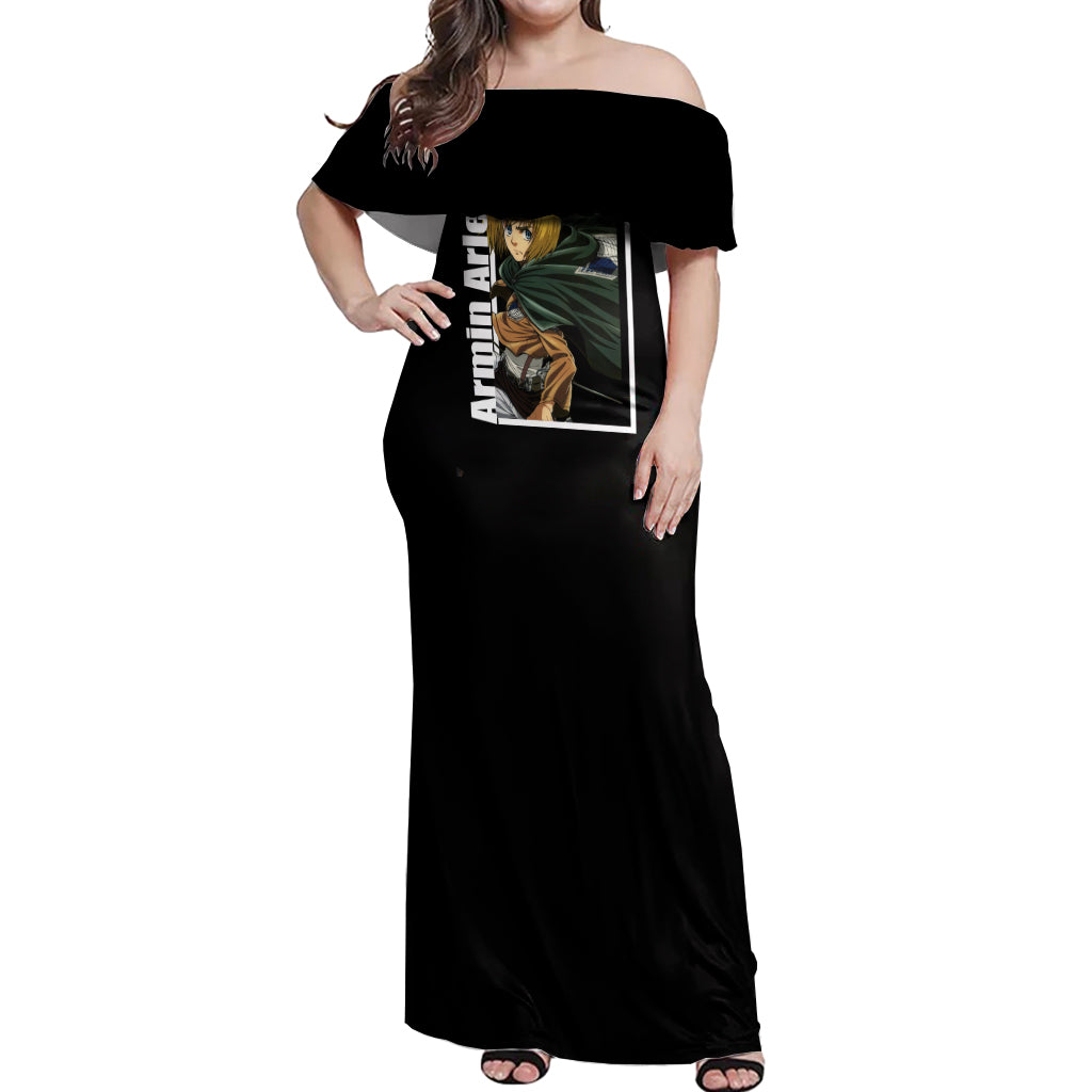 Armin Arlert Off Shoulder Maxi Dress Attack On Titan