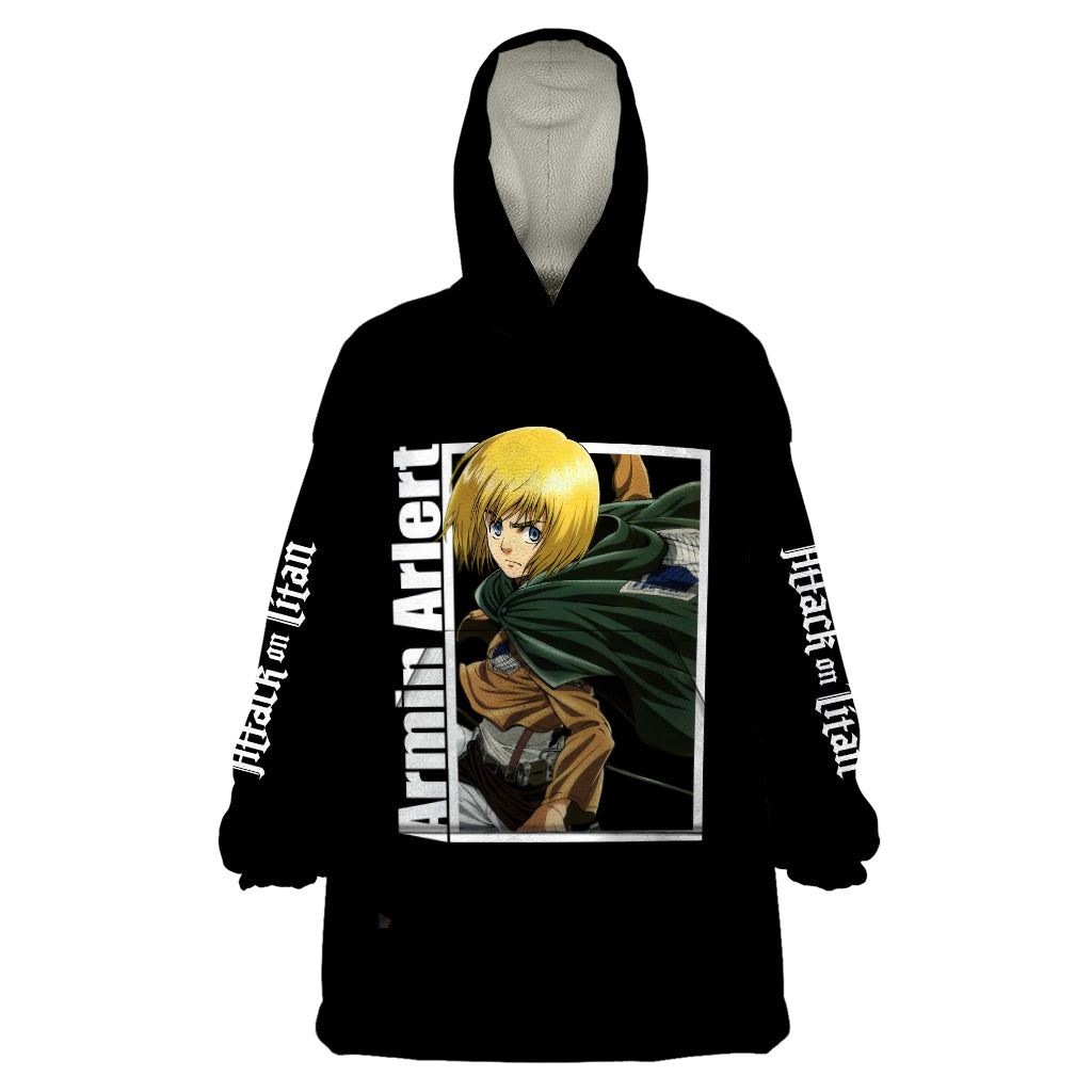Armin Arlert Wearable Blanket Hoodie Attack On Titan