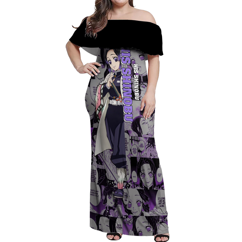 His Shinobu Off Shoulder Maxi Dress Personalized Valentine's