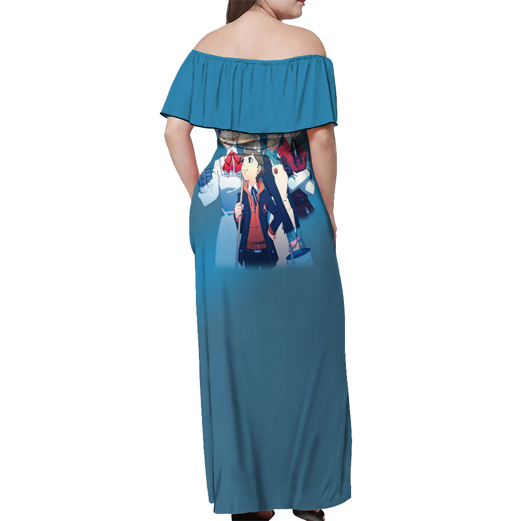 Persona 3 Team Off Shoulder Maxi Dress