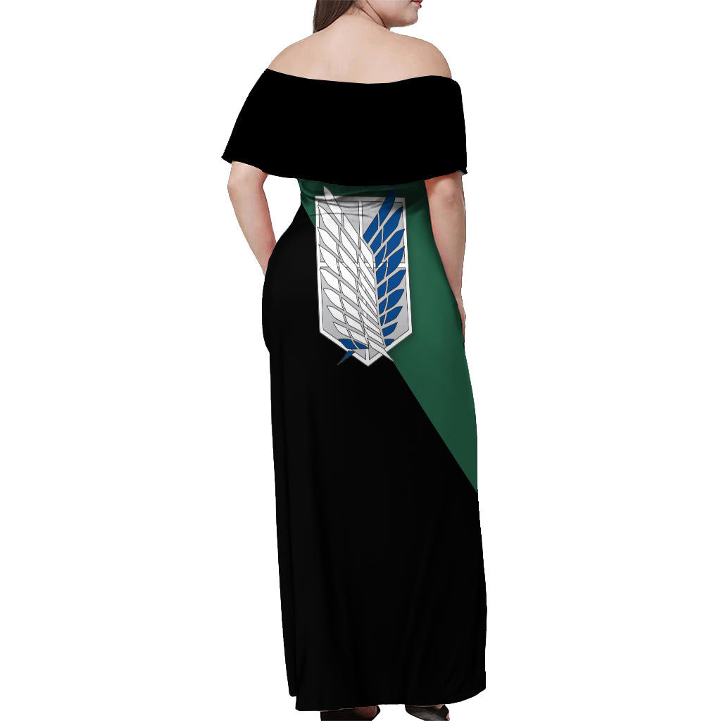 Armin Arlert Off Shoulder Maxi Dress Attack On Titan Anime Style