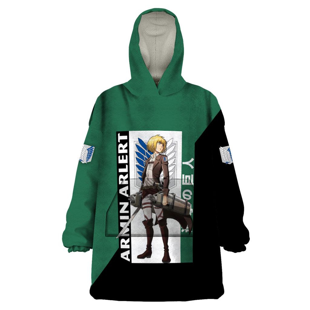 Armin Arlert Wearable Blanket Hoodie Attack On Titan Anime Style