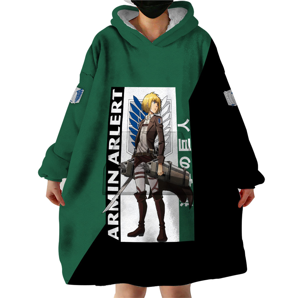 Armin Arlert Wearable Blanket Hoodie Attack On Titan Anime Style