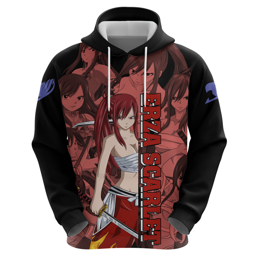 Erza Scarlet Fairy Tail Hoodie Anime Mix Manga Style