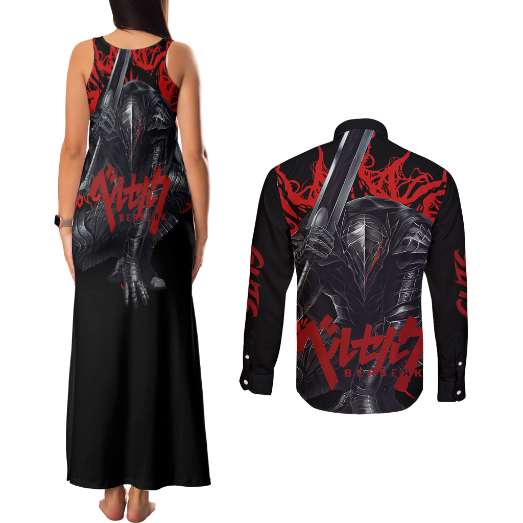 Guts Couples Matching Tank Maxi Dress and Long Sleeve Button Shirt Berserk