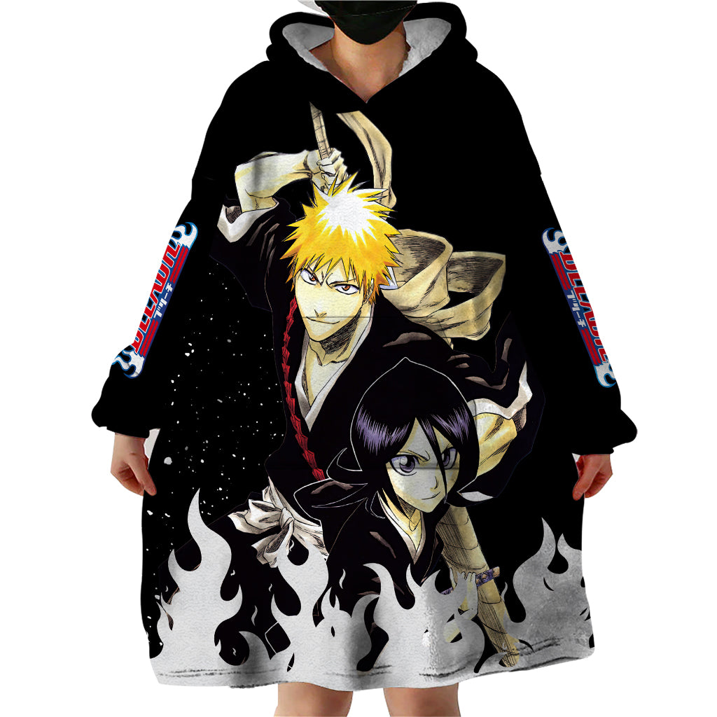 Ichigo and Rukia Wearable Blanket Hoodie Bleach