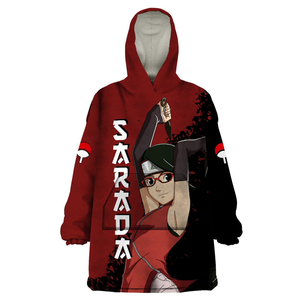 Sarada Uchiha Wearable Blanket Hoodie Boruto