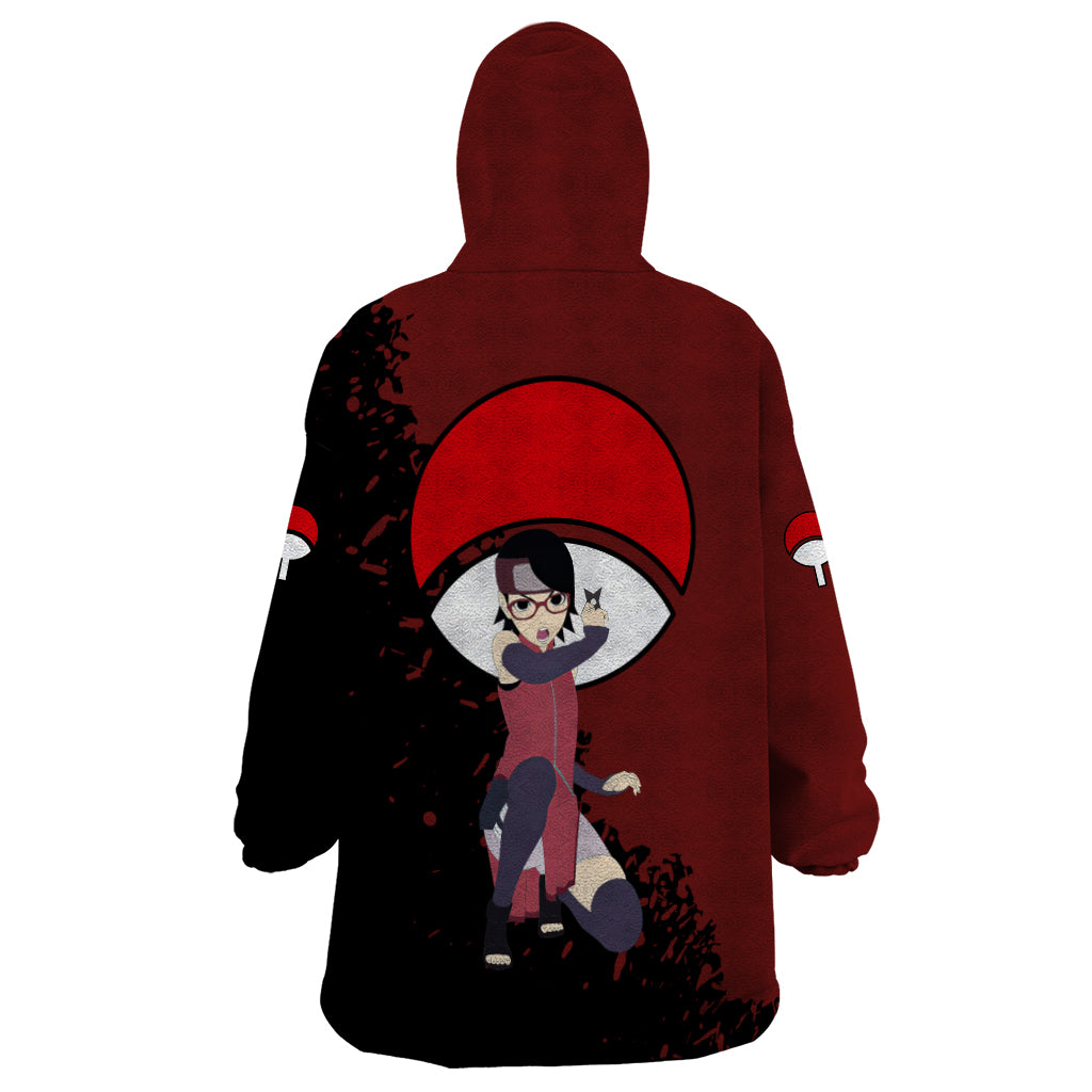 Sarada Uchiha Wearable Blanket Hoodie Boruto