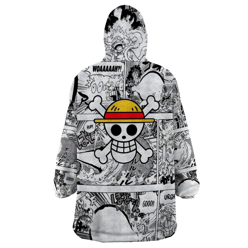 Luffy Gear 5 Awakening - One Piece Wearable Blanket Hoodie Anime Mix Manga Style