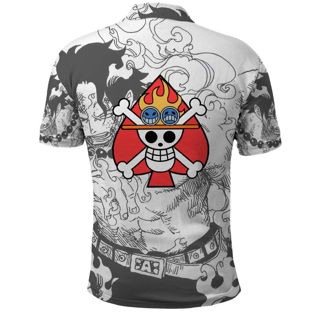 Portgas D.Ace - One Piece Polo Shirt Anime Mix Manga Style