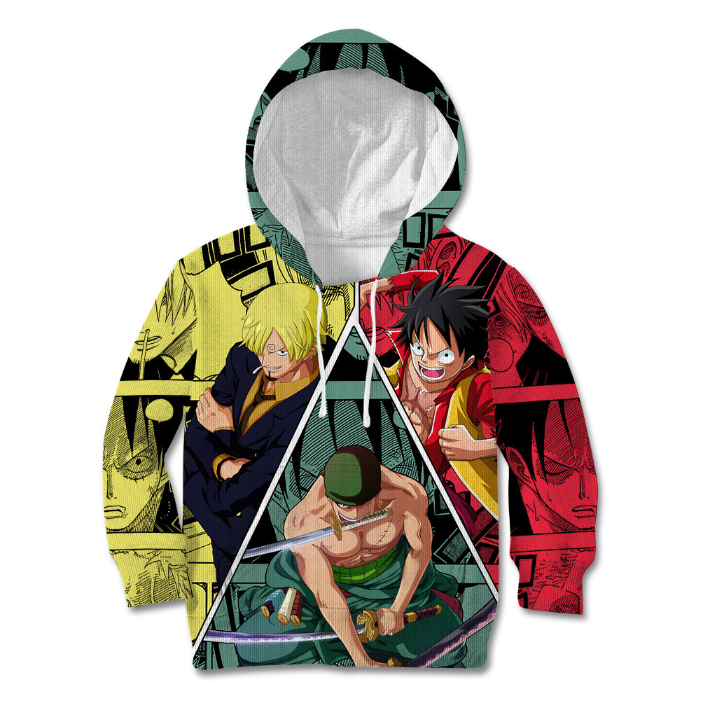Luffy X Sanji X Zoro - One Piece Kid Hoodie Anime Style