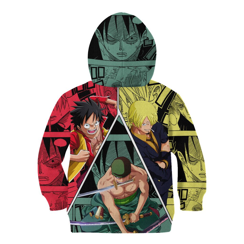 Luffy X Sanji X Zoro - One Piece Kid Hoodie Anime Style