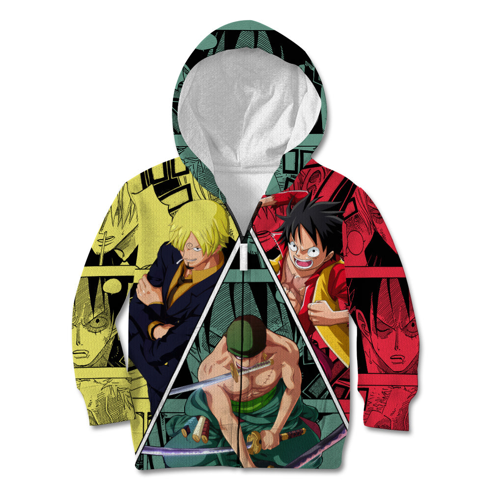 Luffy X Sanji X Zoro - One Piece Kid Hoodie Anime Style